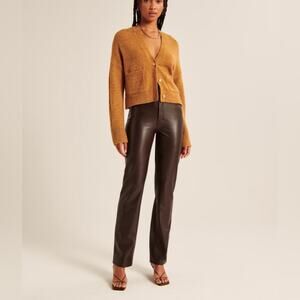 Abercrombie & Fitch Vegan Leather 90’s Straight Leg Pants